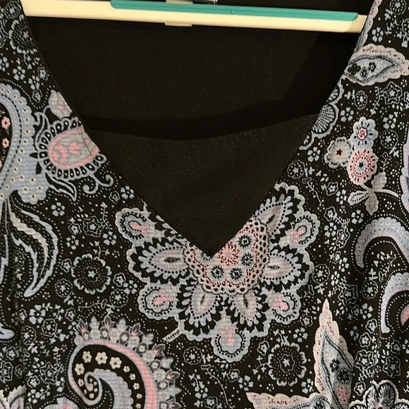 EUC blue, black, purple Croft & Barrow dress size XL - Picture 7 of 7